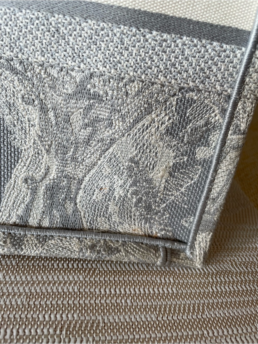 Dior Embroidered Book Tote with Scarf-Wrapped Handles - Picture 3 of 14